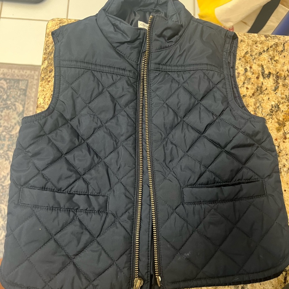 Jcrew boys Quilted Navy Blue Vest